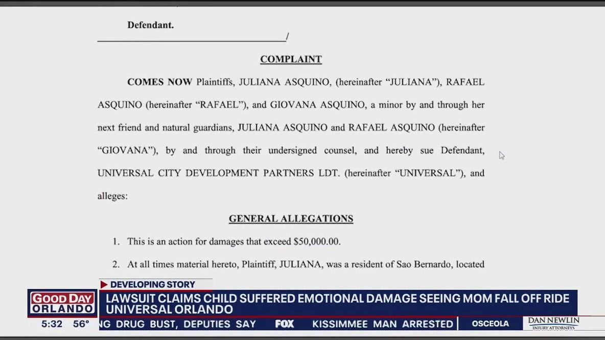 Family files lawsuit against Universal Orlando